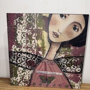 Kelly Rae Roberts " Everything Shapes Us" Wall Art 8" X 8" X 1" Circa 2009